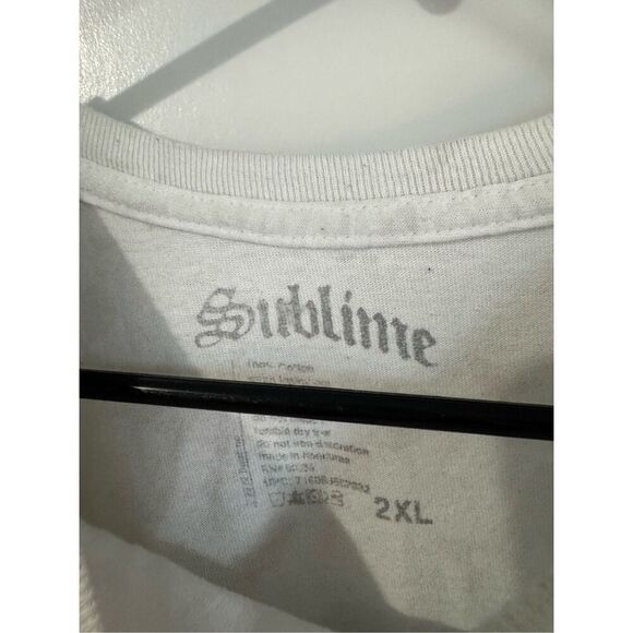 Sublime white retro what I got sun short sleeve T-shirt sz 2XL band tee trashed - Picture 4 of 11